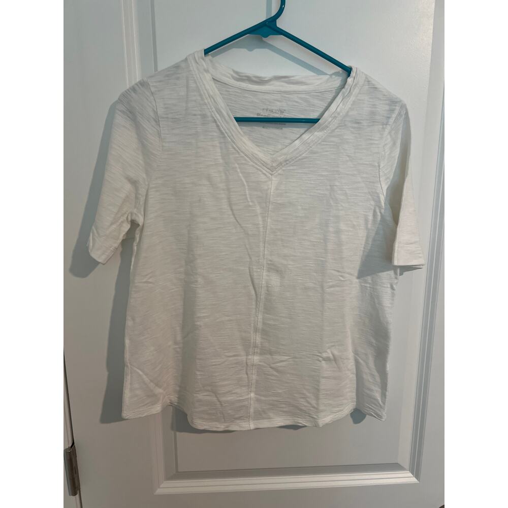Chico’s White Cotton Shirt – Size 0 (SP / US Small 4–6)